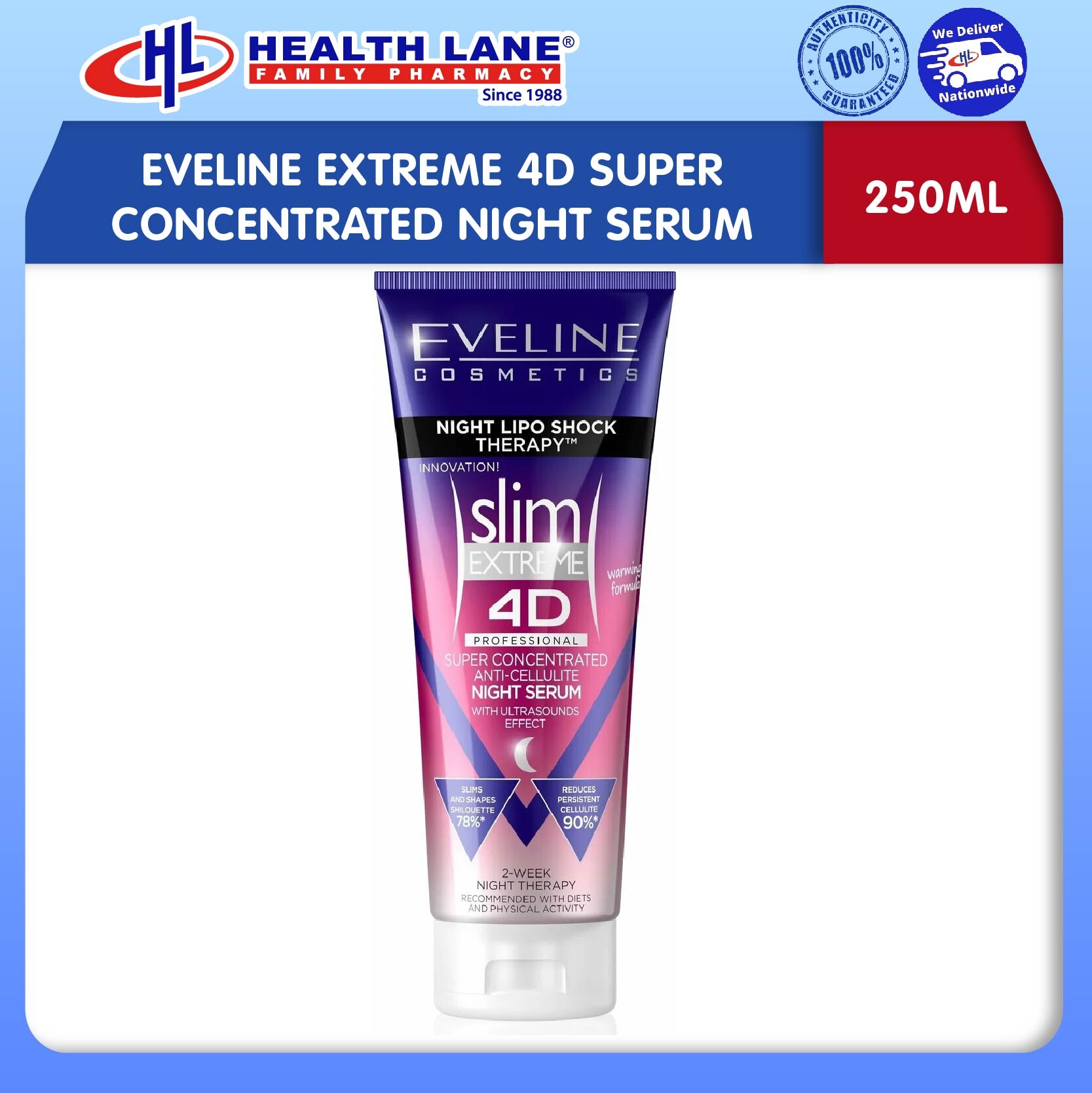 EVELINE EXTREME 4D SUPER CONCENTRATED NIGHT SERUM (250ML)
